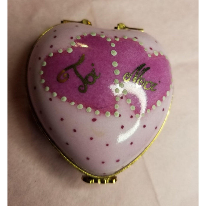 Pink Heart Moi Toi Valentine No. 1 of 750 Limoges Trinket Box - Limoges Box Boutique