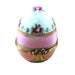 Pink Limoges Porcelain Egg with Flowers Porcelain Limoges Trinket Box - Limoges Box Boutique