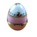 Pink Limoges Porcelain Egg with Flowers Porcelain Limoges Trinket Box - Limoges Box Boutique