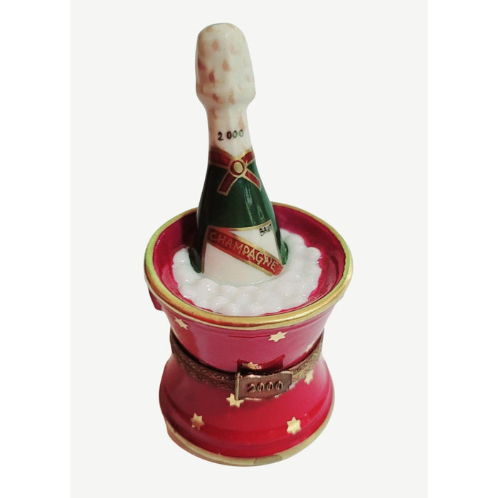 Pink Red Bucket of Brut Champagne on Ice - Limoges Box Boutique