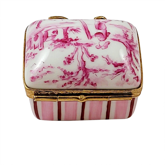 Pink Toile Box Porcelain Limoges Trinket Box - Limoges Box Boutique