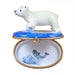 Polar Bear with Fish Limoges Box - Limoges Box Boutique