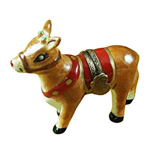 Red Nose Rudolph Reindeer Limoges Box - Limoges Box Boutique