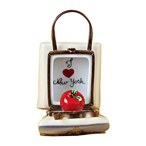 Rockefeller Shopping Bag w Apple Limoges Box - Limoges Box Boutique
