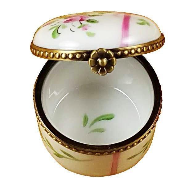 Round Pink First Curl Limoges Box - Limoges Box Boutique