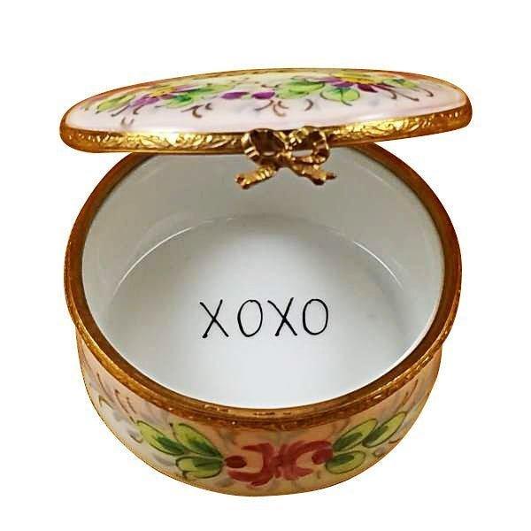 Round w Love Studio Collection Porcelain Limoges Trinket Box - Limoges Box Boutique