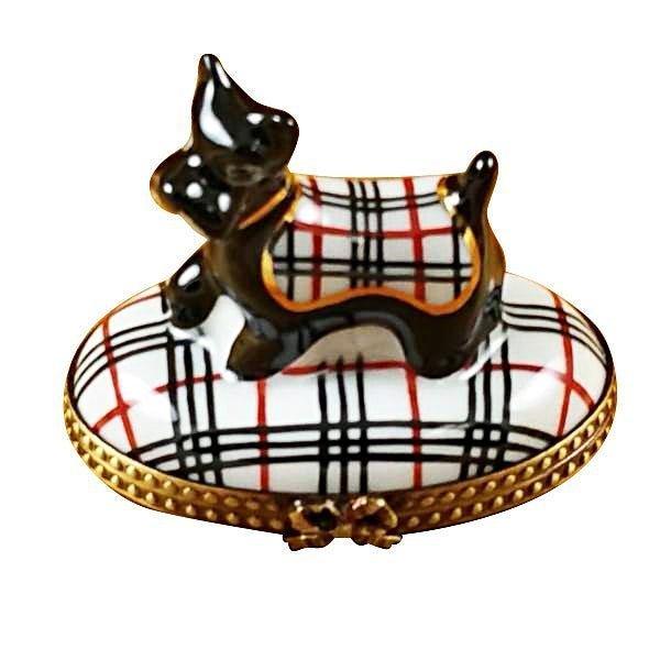Scottish Terrier Burberry Limoges Box - Limoges Box Boutique