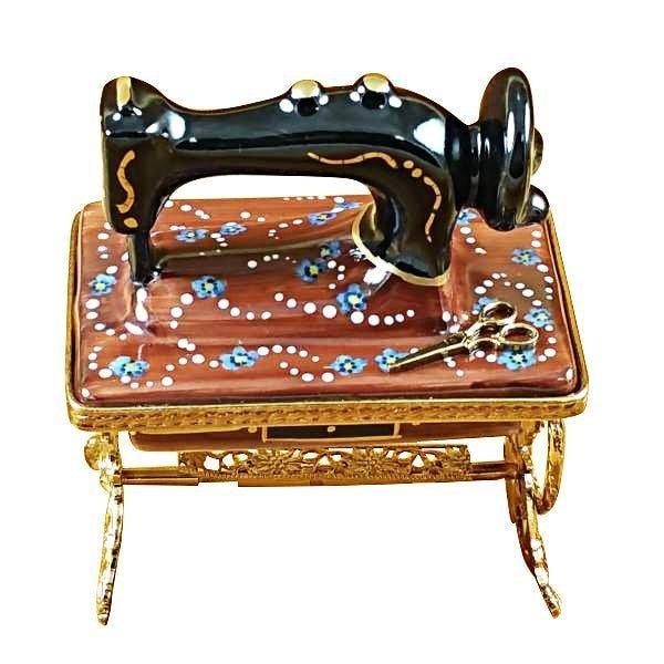 Sewing Machine on Stand Limoges Box - Limoges Box Boutique