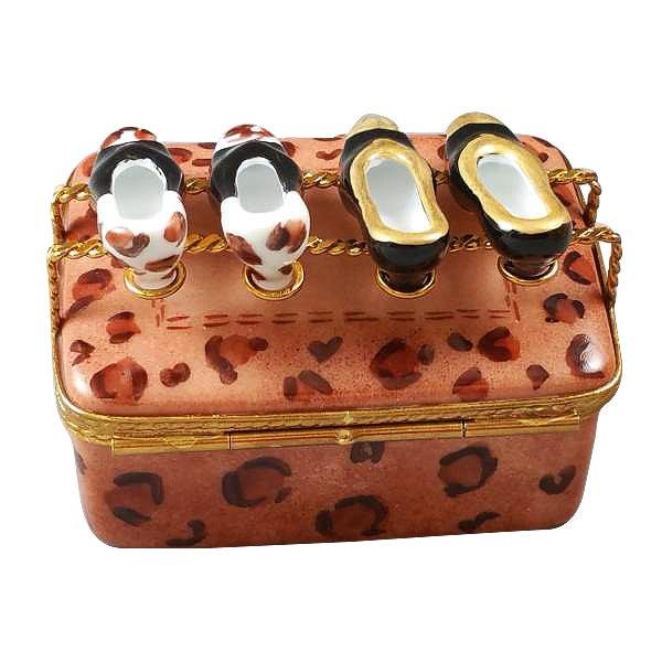 Shoe box with Two Pair of Shoes Limoges Box - Limoges Box Boutique