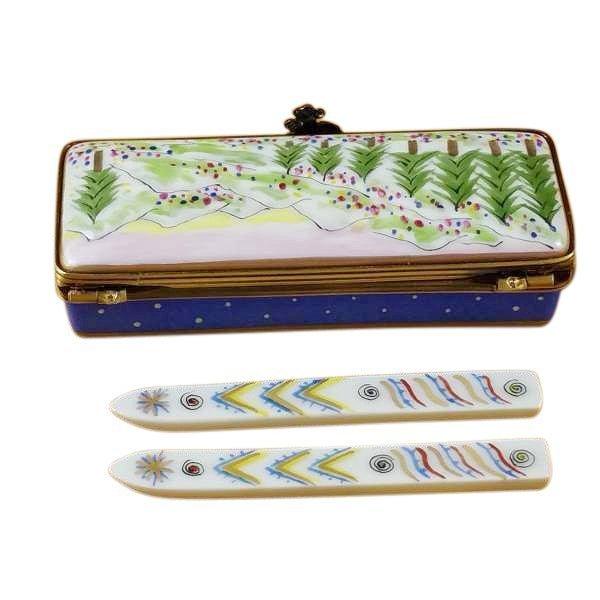 Ski Box with Skis Limoges Box - Limoges Box Boutique