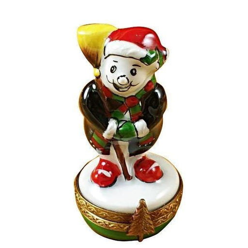 Small Laughing Snowman Limoges Box - Limoges Box Boutique