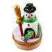 Snowman with Train Limoges Box - Limoges Box Boutique