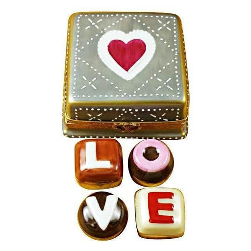 Square Box with Love Truffles Limoges Trinket Box - Limoges Box Boutique