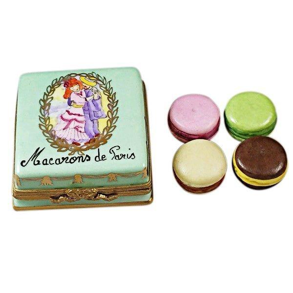 Square Box with Macarons de Paris Limoges Box - Limoges Box Boutique