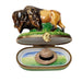 Standing Buffalo with Removable Cowboy Hat Limoges Box - Limoges Box Boutique