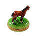 Standing Mini Horse with a Removable Brass Horseshoe Limoges Box - Limoges Box Boutique