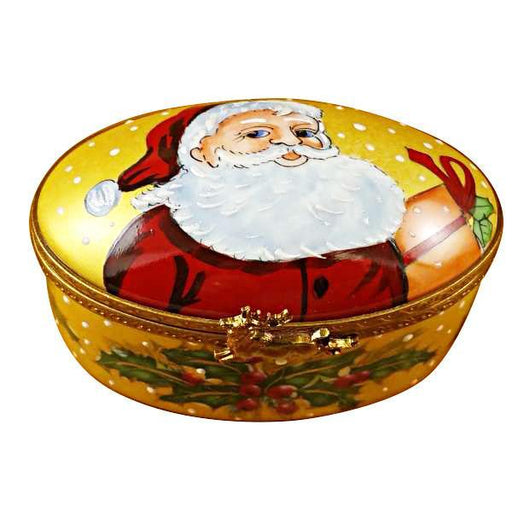 Studio Collection - Oval w Santa Claus Limoges Box - Limoges Box Boutique