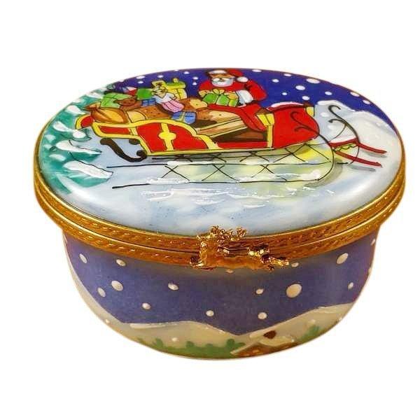 Studio Collection - Santa in Sleigh Limoges Box - Limoges Box Boutique