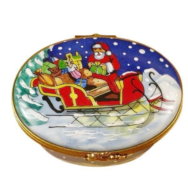 Studio Collection - Santa in Sleigh Limoges Box - Limoges Box Boutique