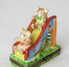 Teddy Bear on Slide Porcelain Limoges Trinket Box - Limoges Box Boutique