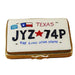 Texas License Plate Limoges Box - Limoges Box Boutique