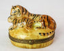 Tiger and Cub Porcelain Limoges Trinket Box - Limoges Box Boutique