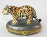 Tiger on Oval Porcelain Limoges Trinket Box - Limoges Box Boutique