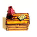 Trunk w Lamp & French Book Chest Limoges Box Figurine - Limoges Box Boutique