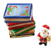 Twas the Night Before Christmas Stack of Books with Removable Santa Limoges Box - Limoges Box Boutique