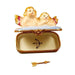 Two Angels on Blue Base with Removable Arrow Limoges Box - Limoges Box Boutique