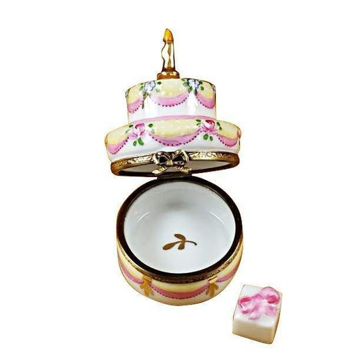 Two Layer Cake w Removable Porcelain Gift Limoges Box - Limoges Box Boutique