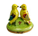 Two Yellow Canaries Birds Porcelain Limoges Trinket Box - Limoges Box Boutique