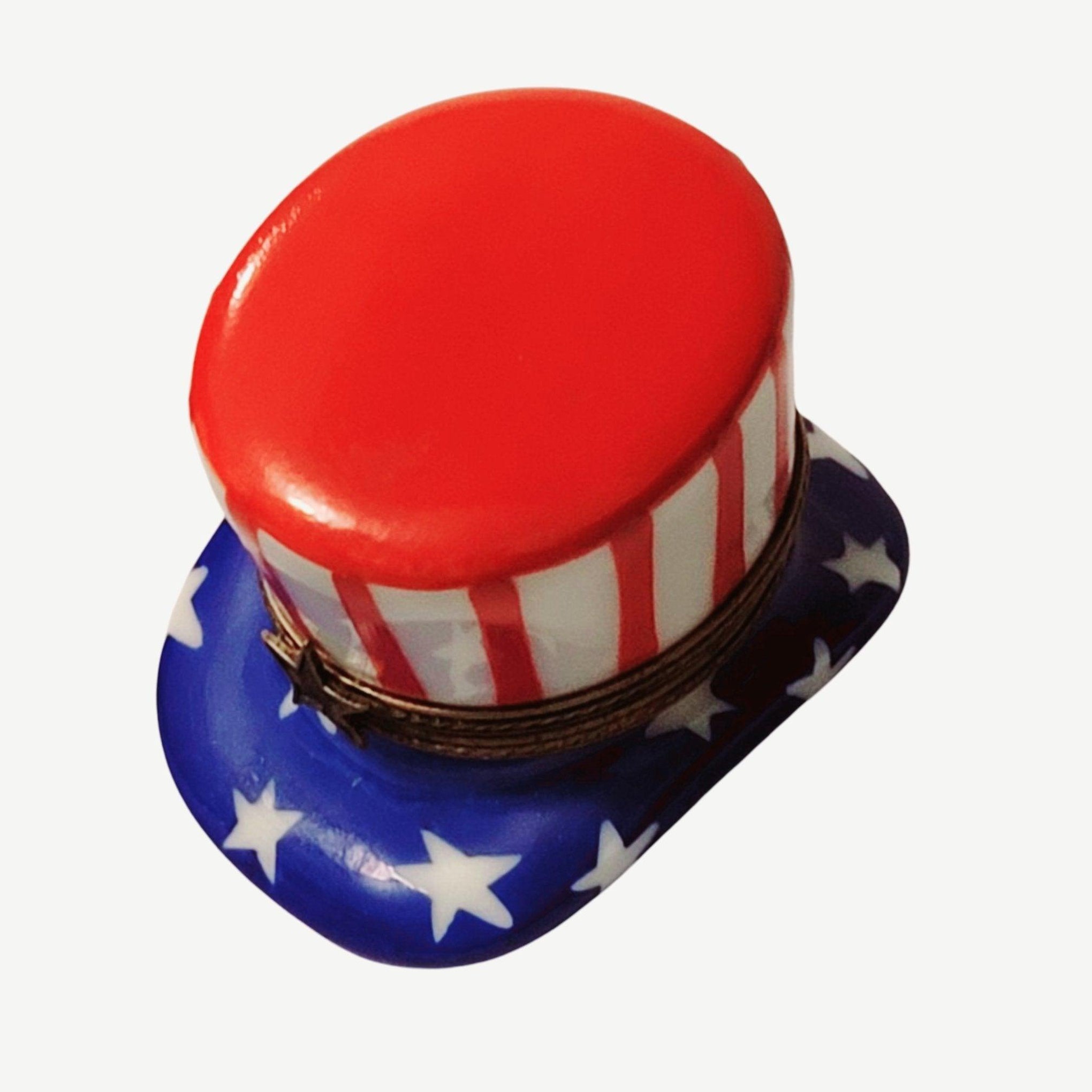 Uncle Sams Hat Patriotic America United States Limoges Box Porcelain — {{  shop }}