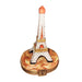 White Eiffel Tower on Brown Base Rochard Limoges Box Figurine - Limoges Box Boutique