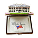 White House with Removable Porcelain Flag Limoges Box - Limoges Box Boutique