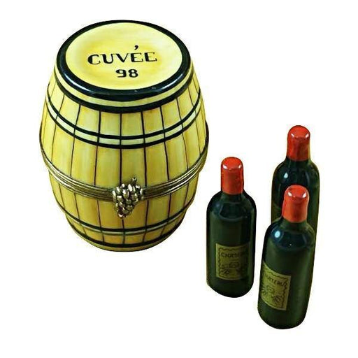 Wine Barrel with 3 Bottles Limoges Box - Limoges Box Boutique