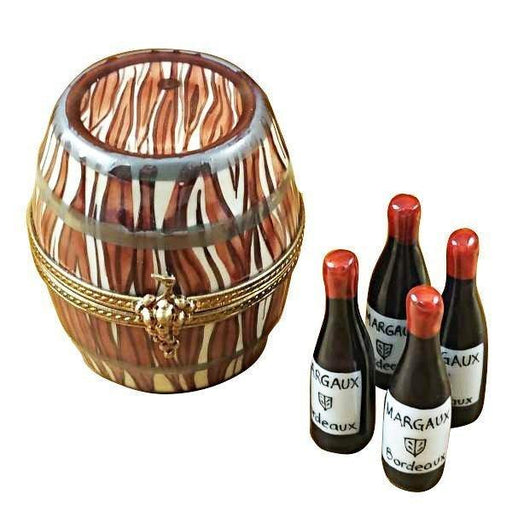 Wine Barrel with 4 Bottles Limoges Box - Limoges Box Boutique