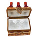 Wine Bottles in Crate with Two Glasses Limoges Box - Limoges Box Boutique