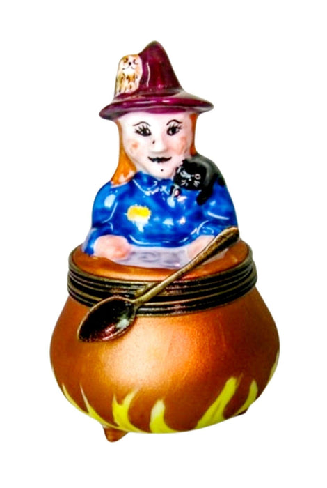Witch in Cauldron Limoges Box Figurine - Limoges Box Boutique