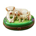 Yellow Labrador & Puppy Limoges Box - Limoges Box Boutique